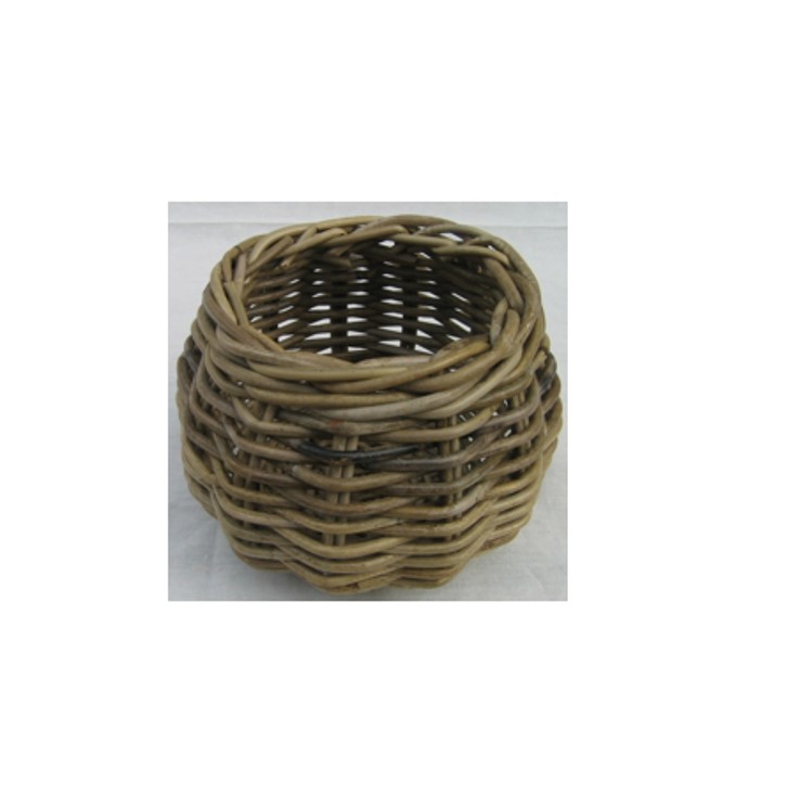 Small Rattan Wicker Basket Bowl