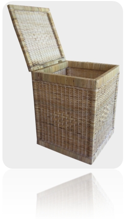 rattan basket square hamper laundry