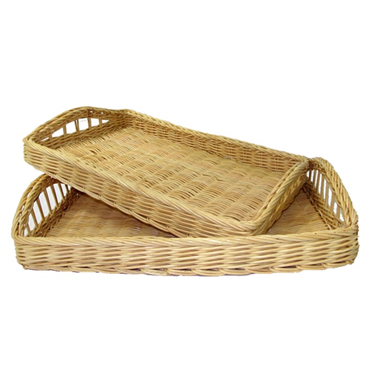 Rattan Wicker Tray Baskets